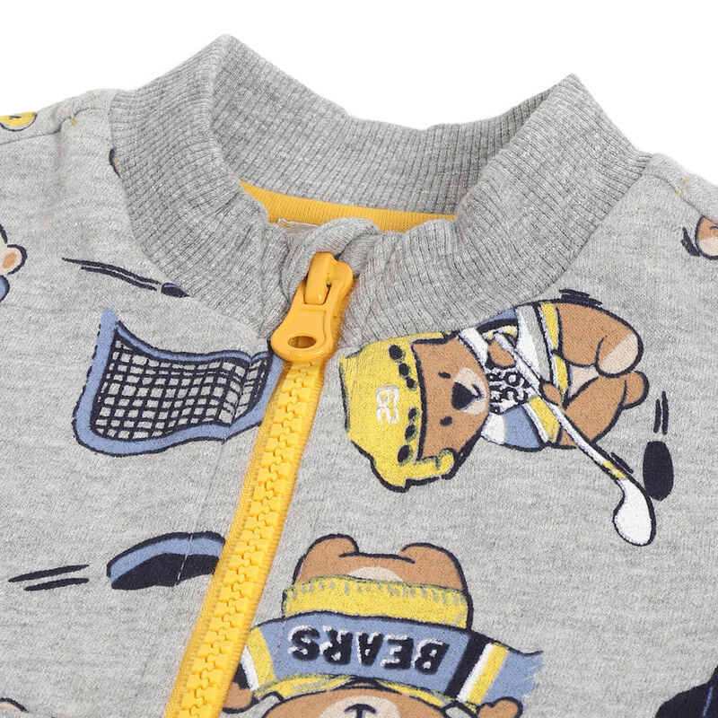 Boys Light Grey Printed Sweatshirt image number 2